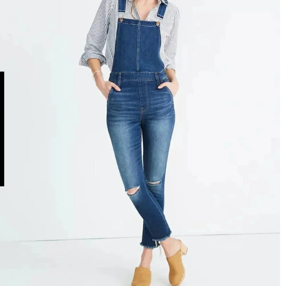 Madewell Roadtripper Overalls Medium Wash Size Medium